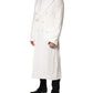 White Double Breasted Men Trench Coat Jacket