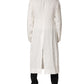 White Double Breasted Men Trench Coat Jacket