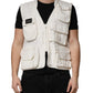 White Cotton Cargo Men Vest Coat Jacket