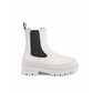 White Leather Ankle Boots
