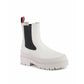 White Leather Ankle Boots