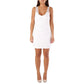 White Polyester Cocktail Dress