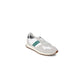 Gray Leather Athletic Sneakers