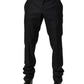 Black Wool Skinny Dress Formal Trouser Pants