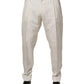 White Silk Tapered Dress Men Trouser Pants