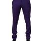 Purple Wool Skinny Dress Men Trouser Pants