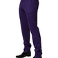 Purple Wool Skinny Dress Men Trouser Pants