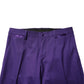 Purple Wool Skinny Dress Men Trouser Pants