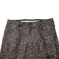 Brown Wool Plaid Skinny Dress Trouser Pants