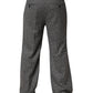 Gray Houndstooth Straight Dress Trouser Pants