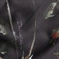 Black Floral Straight-Leg Chino Trouser Pants