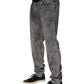 Gray Cotton Straight Leg Denim Trouser Jeans