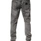 Gray Cotton Straight Leg Denim Trouser Jeans