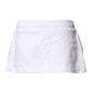 White Cotton Blend Mid Waist A-line Mini Skirt