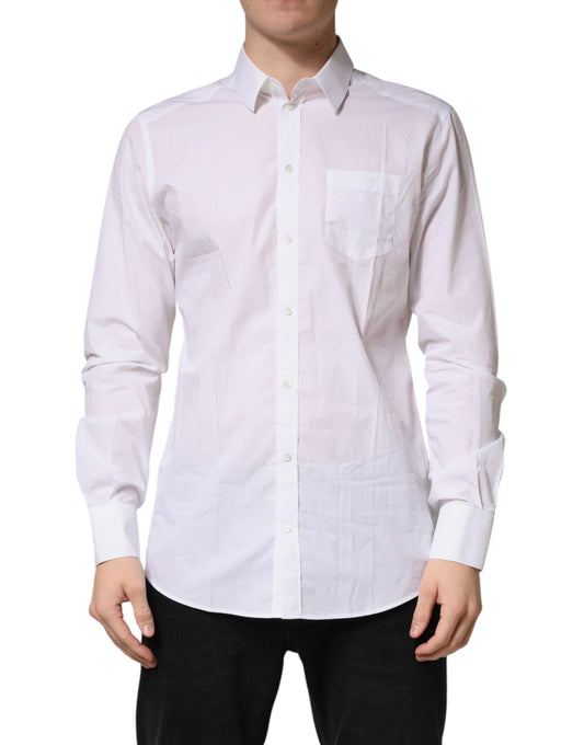 White GOLD Cotton Collared Formal Dress Shirt
