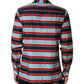 Multicolor Stripes Cotton Men Button Down Shirt