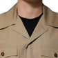 Brown Pin Up Short Sleeves Men Casual Shirt