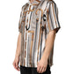 Multicolor Walking Stick Print Men Shirt