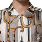 Multicolor Walking Stick Print Men Shirt