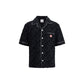 Black Cotton Shortsleeve Shirt