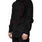 Black Crystal GOLD Formal Cotton Dress Shirt