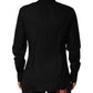 Black Crystal GOLD Formal Cotton Dress Shirt