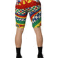 Multicolor Carretto Print Men Bermuda Shorts