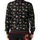Black Ring Print CrewNeck Sweatshirt  Sweater