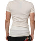 Off White Cotton Short Sleeve Henley T-shirt