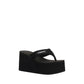 Black Polyamide Platform Sandals