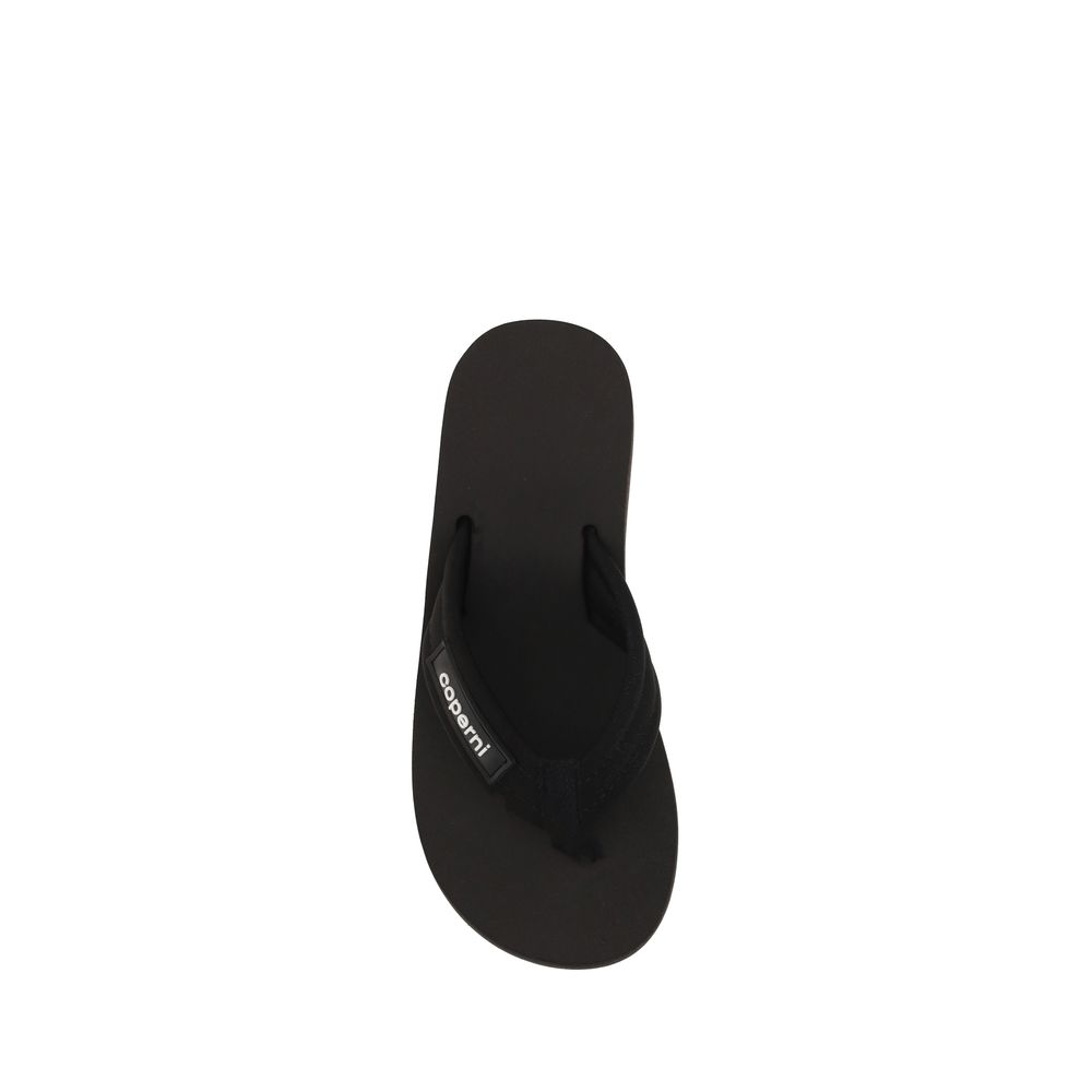 Black Polyamide Platform Sandals