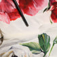 White Floral Leggings Stretch Waist Pants