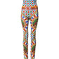 Multicolor Carretto Leggings High Waist Pants