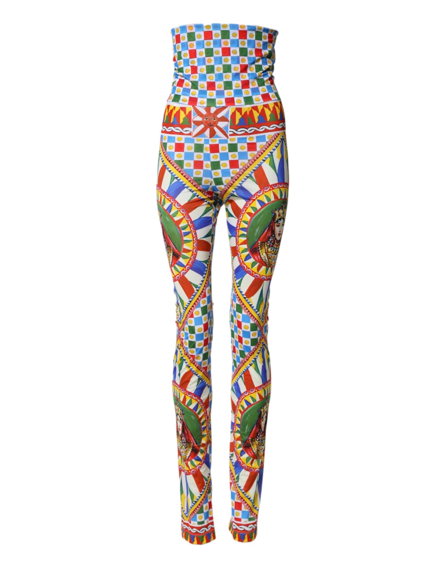 Multicolor Carretto Leggings High Waist Pants
