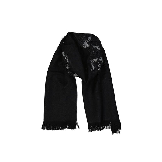 Black Virgin Wool Scarf