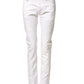 White Cotton Stretch Skinny Denim Jeans