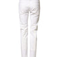 White Cotton Stretch Skinny Denim Jeans