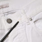 White Cotton Stretch Skinny Denim Jeans