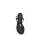 Black Calf Leather Bos Taurus Flat Sandals
