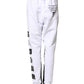Black White Skinny Jogger Sweatpants Pants