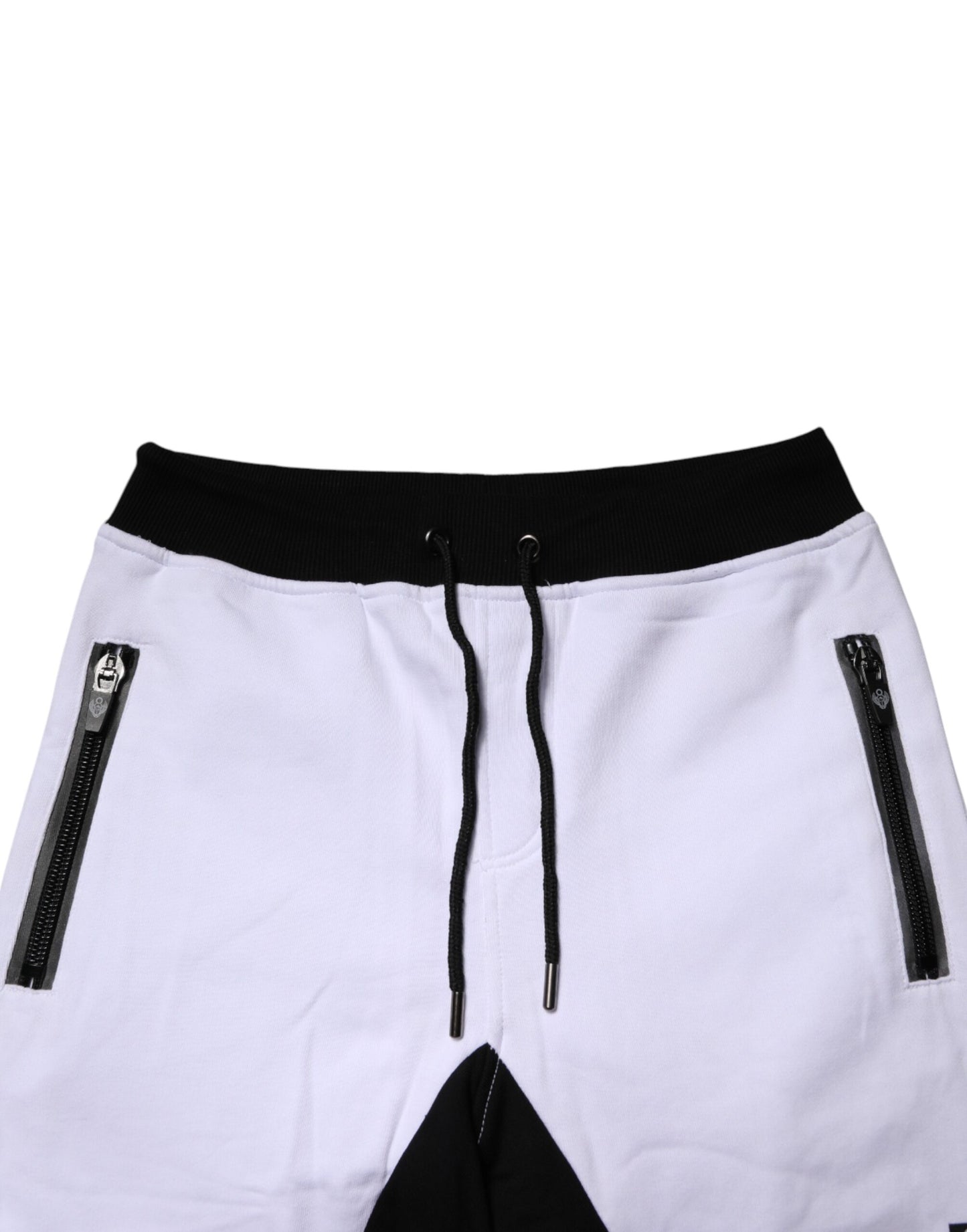 Black White Skinny Jogger Sweatpants Pants