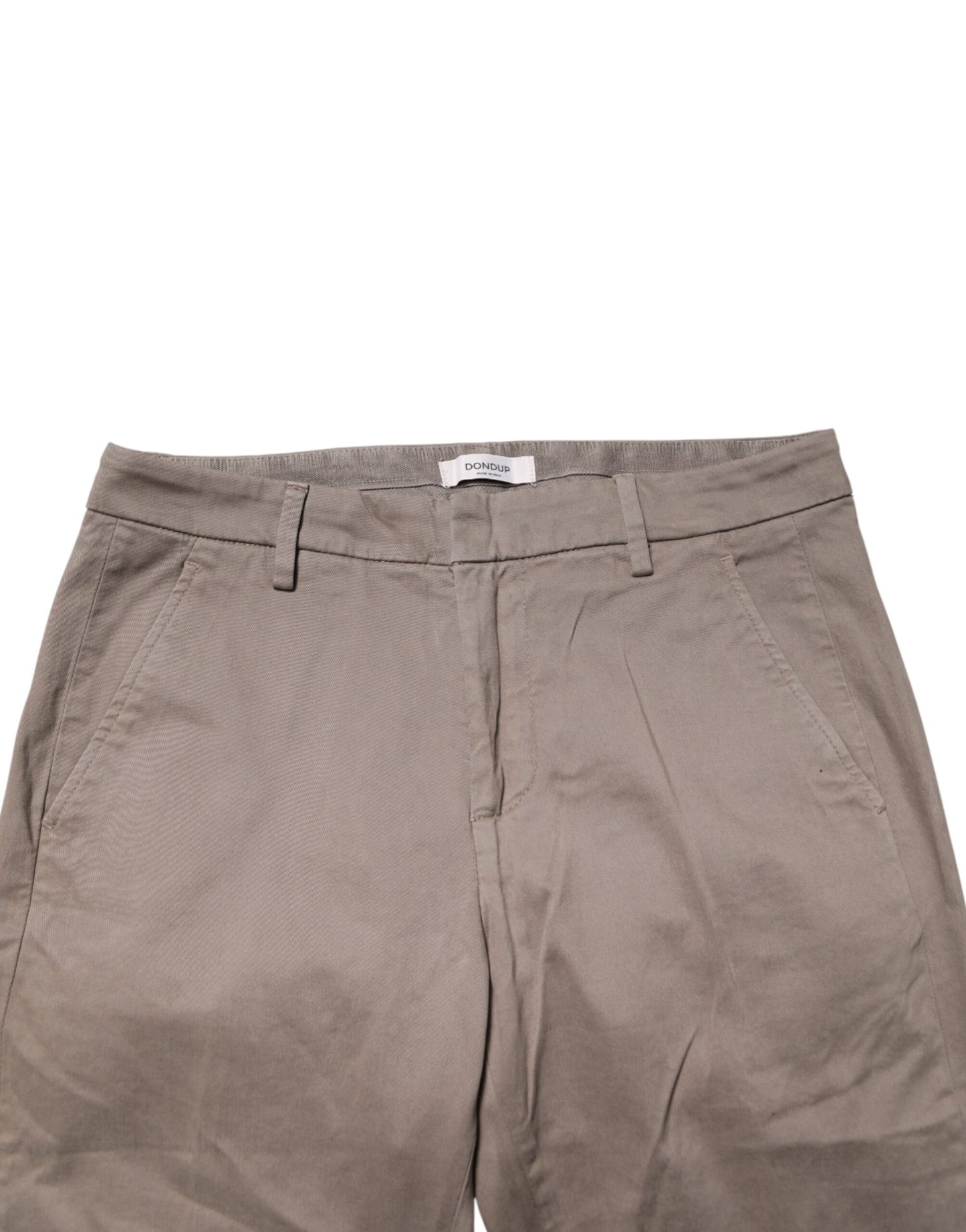 Cotton Stretch Straight Chino Trouser Brown