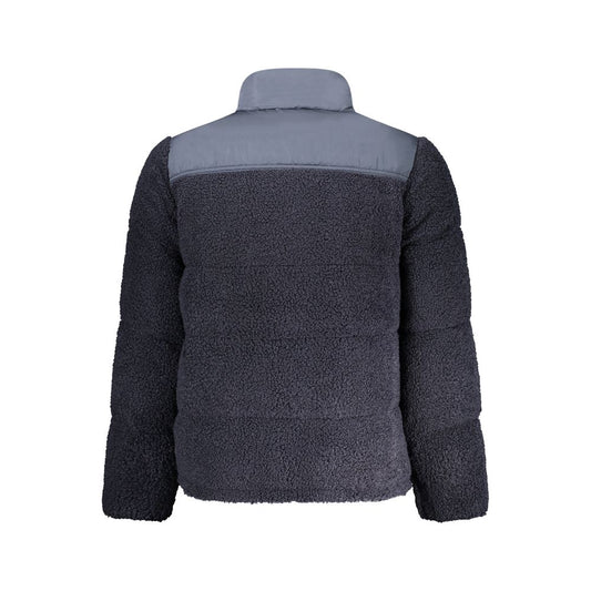 Blue Polyester Men's Jacket