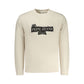 Beige Cotton Men Sweatshirt