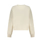 White Cotton Women Sweatshirt