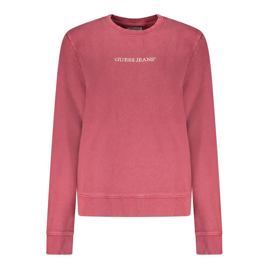 Red Cotton Women Sweatshirt