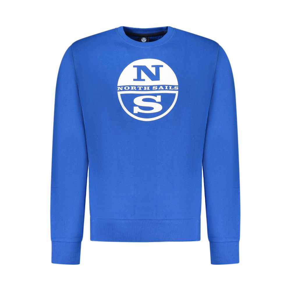 Blue Cotton Men Sweatshirt