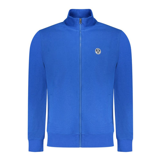 Blue Cotton Men Sweatshirt