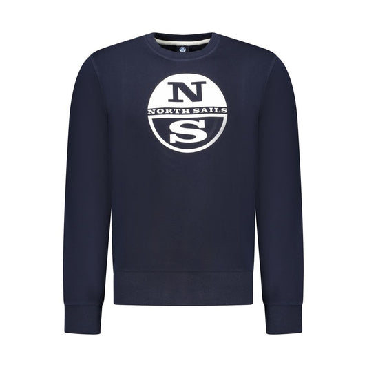 Blue Cotton Men Sweatshirt