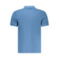 Blue Cotton Men Polo Shirt
